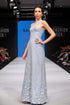 ONE SHOULDER EMBROIDERY INLAID DRESS WITH WAIST DETAIL - Barrus London